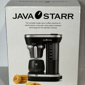 JAVASTARR COFFEE MAKER WITH COFFEE GRINDER, BLACK